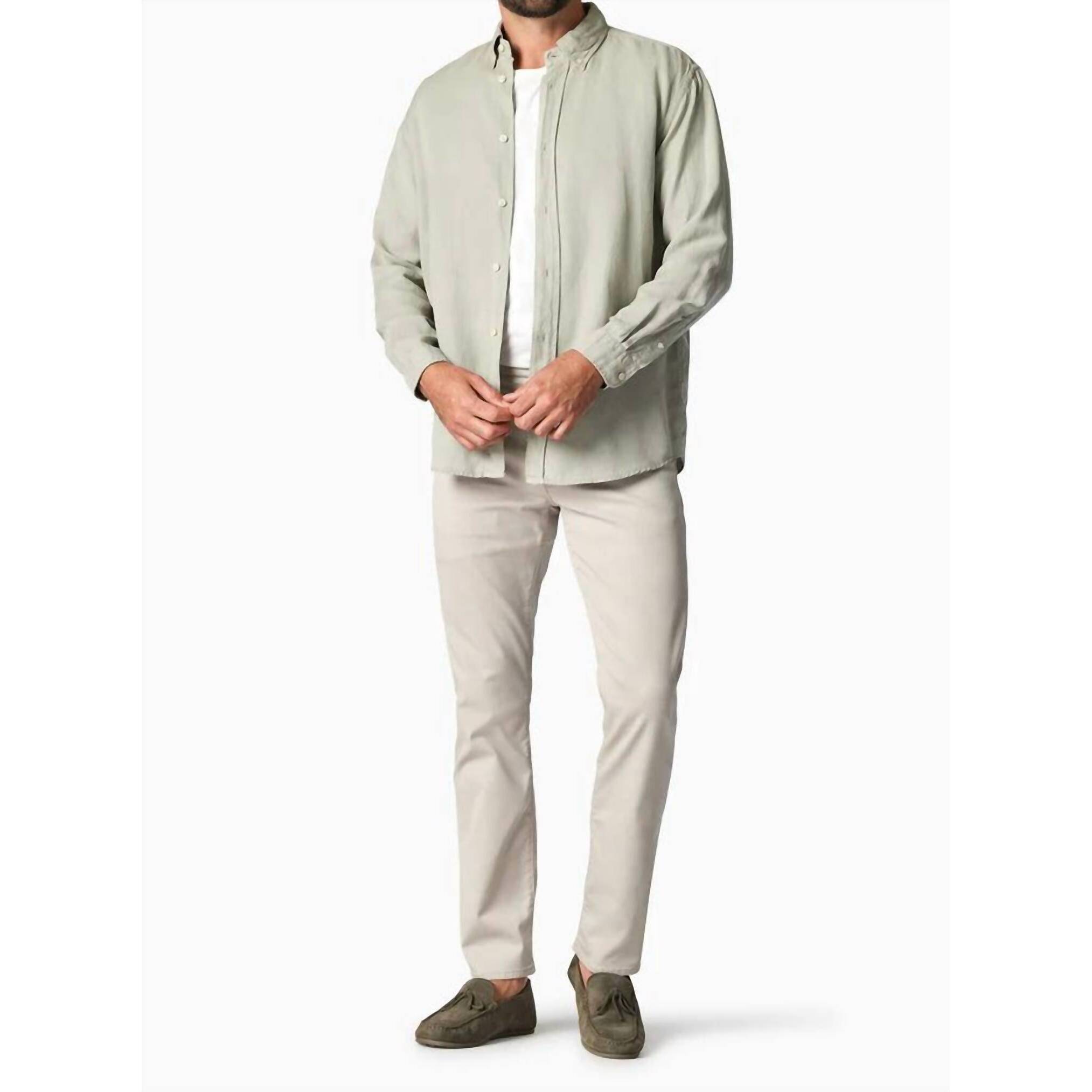 New 34 Heritage Courage Straight Leg Pants In Oyster Summer Coolmax